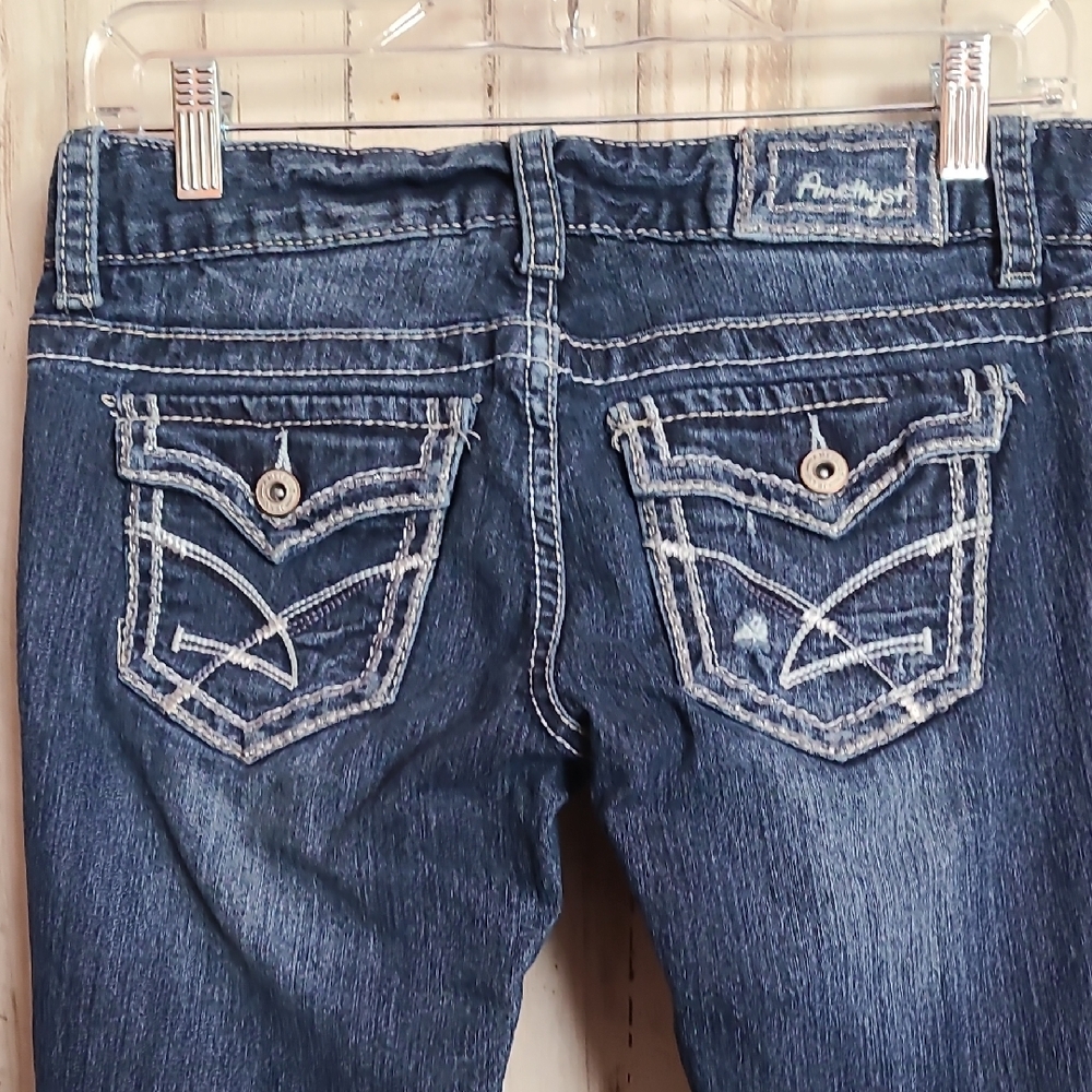 Amethyst Jeans Indigo Flare with Embroidered Pockets - Picture 5 of 13